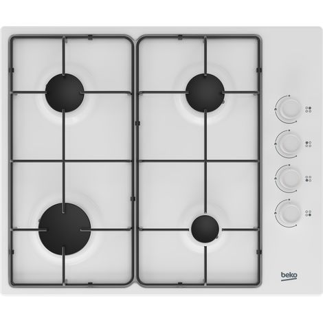 Beko HIGG 64123 SW. Colore del prodotto: Bianco, Posizionamento dell'apparecchio: Da incasso, Dimensione della larghezza del piano cottura: 60 cm. Bruciatore piccolo: 1000 W, Bruciato... - HIGG64123SW