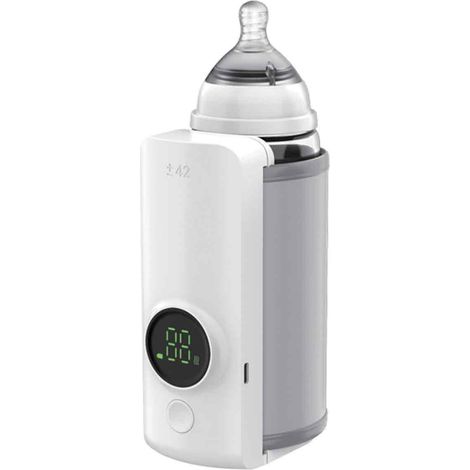 Chauffe-biberon portable rechargeable par USB, 6000 mAh, chauffage rapide du lait/préparation pour nourrissons, idéal pour les voyag (1/5)