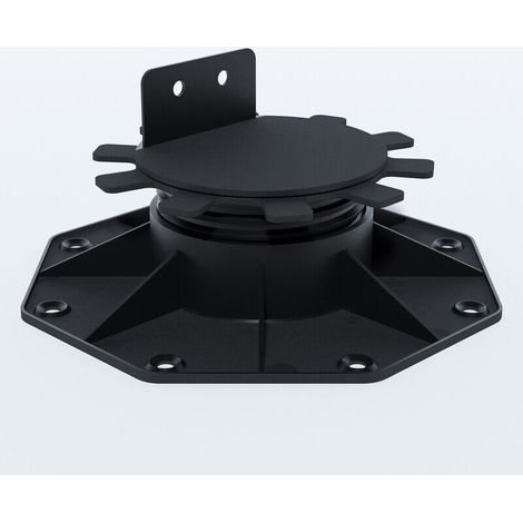 PLOT RÉGLABLE DE 30 À 60 MM POUR TERRASSE BOIS ET COMPOSITE - Coloris - Noir (1/5)