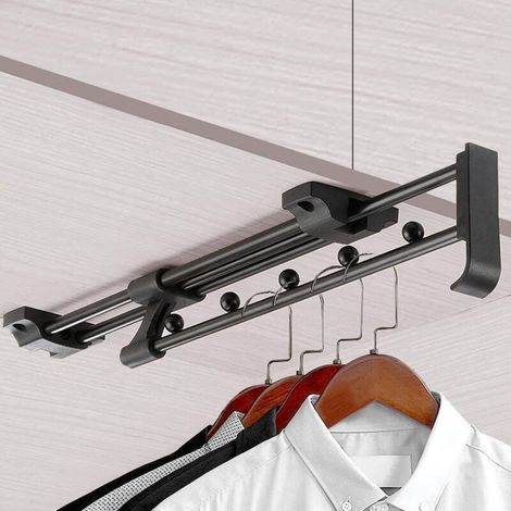 Ineasicer Tringle Penderie Escamotable,Extractible Porte Pantalon Coulissant,Longueur 350 mm Tringle Coulissante Penderie,pour Les Armoires (1/5)