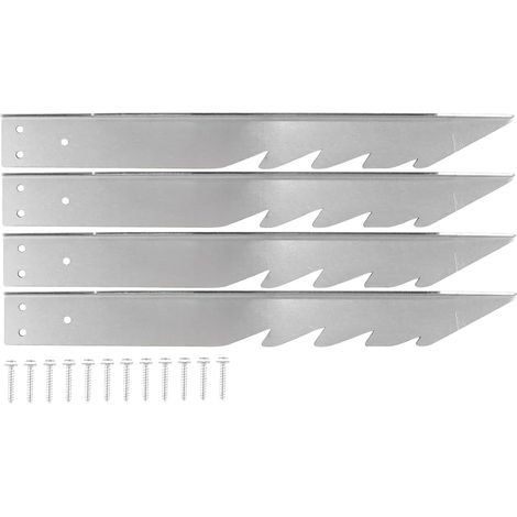 Ensemble de 4 ancrages Simples dentelés en Forme de L pour ancrages de balançoire (avec 12 vis) pour Maisons de Jeux en Bois d'extérieur, balançoires et Cadres d'escalade, etc. (1/5)