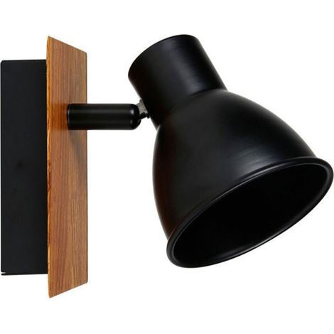Spot Atelier métal noir et bois Ostaria (1/3)