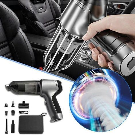 Aspirador de coche inalámbrico 3 en 1, aspiración potente a mano para húmedo y seco, 12000 PA (1/4)