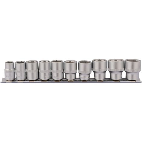 Draper 10-Piece 3/8" Square Drive Socket Set on Metal Rail (1/5)