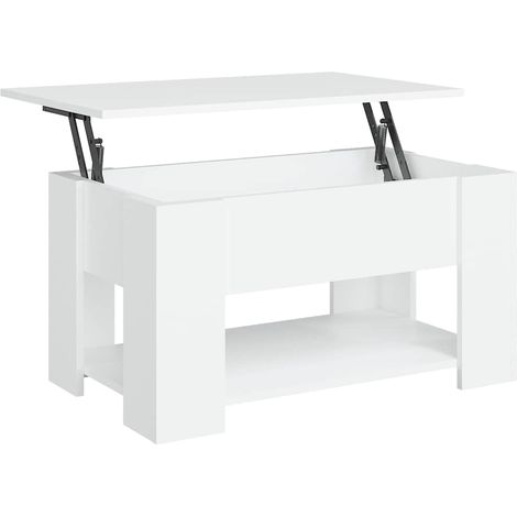Coffee Table White 79x49x41 cm Engineered Wood vidaXL