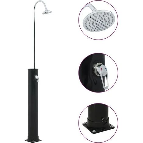 Douche solaire noire, 214 cm, 20 litres (1/5)