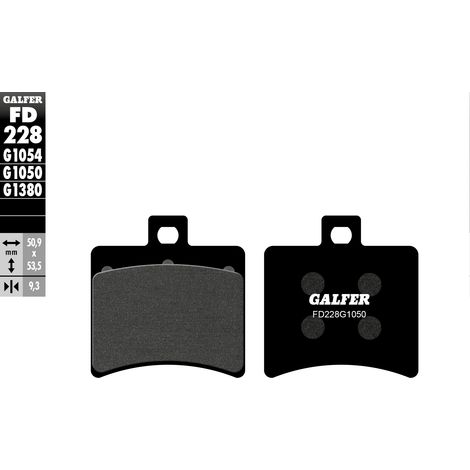 PASTILLAS DE FRENO GALFER KH298 SEMIMETÁLICAS PARA SCOOTER