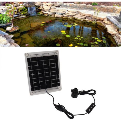 Kit de pompe solaire submersible 20W pour fontaine, bassin et irrigation - ABS, USB, 800L/h, 5m - régulation du flux incluse (1/5)