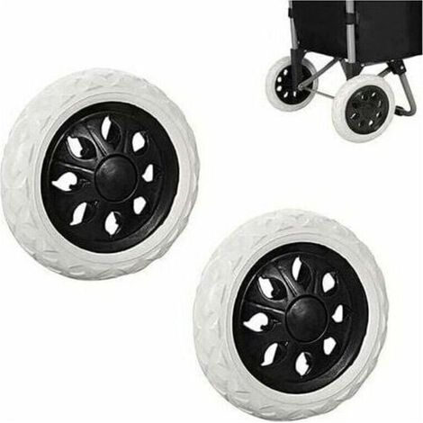Rad von Ricambio per Carrello della Spesa – Rad aus Gummi und Kunststoff mit Schiuma – Design schwarz und kalt – Per Carrelli della Spesa e Carrelli