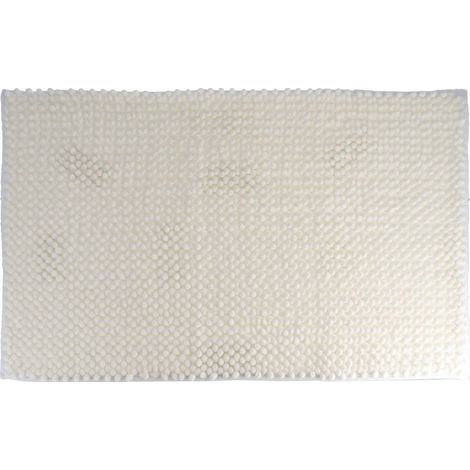 Tapis microfibre boules 50x80 cm - blanc - Tendance (1/2)