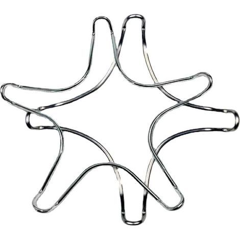Lot de 2 réducteurs à gaz en acier inoxydable pour plaque de cuisson à gaz, plaque de cuisson, dessous de,Argenté,17.26.3cm (1/4)
