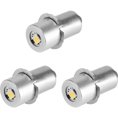 3 ampoules LED 1W P13.5S pour lampe torche, 100-110 lm, 2700-7000 K, ampoule de rechange pour lampe torche, lampe de travail d'urgence (3V) (1/5)