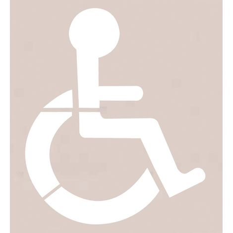 Pochoir handicapé grand modèle PVC de 0.2mm en 2 parties format du motif 600x1200 mm - TECHNIMA FRANCE SAS