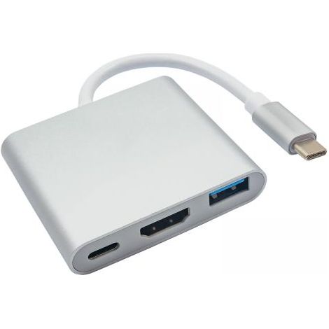 Hub USB C - USB C HDMI USB A 3.0 Akyga AK-AD-57 Splitter per MacBook Pendrive