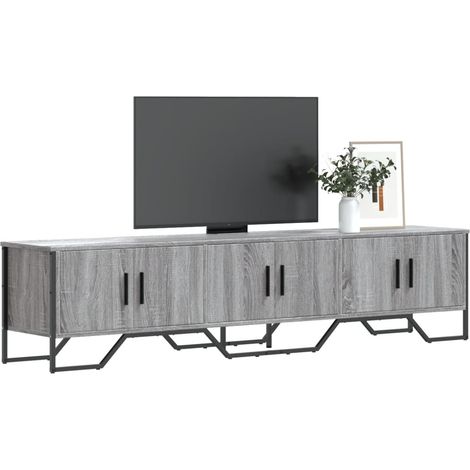 Mueble de TV madera de ingeniería gris Sonoma 180x34x41 cm vidaXL (1/5)