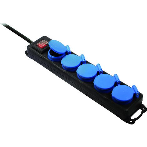 BACHMANN Regleta de enchufes 5xCEE7/3 1xInterruptor Corriente 4,5m CEE7/7, 349.046