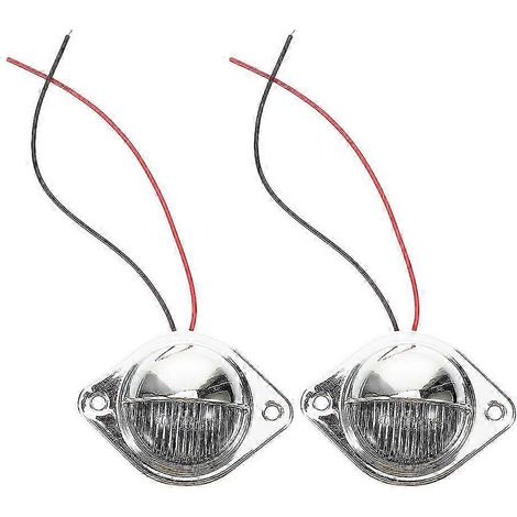 Lot de 2 éclairages de plaque d'immatriculation universels, antichoc, à 3 lampes haute luminosité pour camping-cars, camions et pick-ups. (1/5)