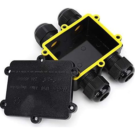 Waterproof Junction Box - IP68 PC Electrical Junction Box M686 Outdoor Cable 4 Way Type H Electrical Junction Box for 0.5-2.5mm² Wire Diameter (2.8x2.2x1.1in) (1/5)