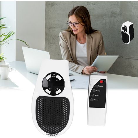 Mini-Zusatzheizgerät 500 W für Zuhause, multifunktionales Büro-/Schreibtischheizgerät, weiß, 2er-Pack, europäischer Standard 220 V (1/5)