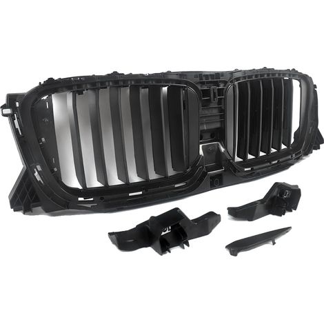 Rejilla de ventilación del radiador, plástico ABS de alta calidad, ajuste perfecto para SUV de lujo, color negro. (1/2)