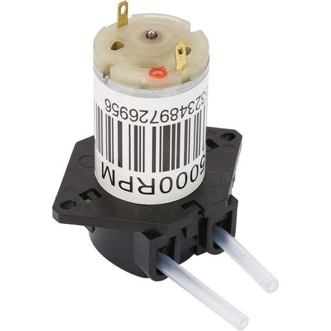 Pompe péristaltique miniature silencieuse 6V pour titrage, pompe auto-amorçante CC (noir mat) (1/5)