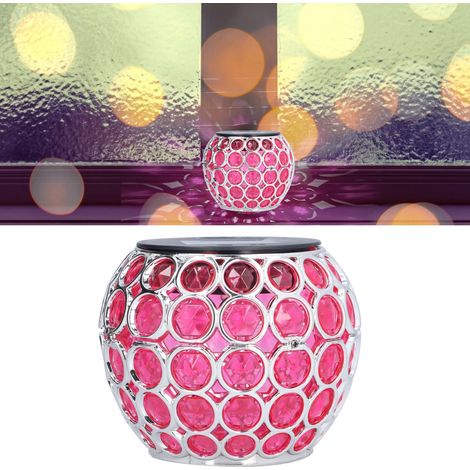 Lampes décoratives solaires pour cours de villas, balcons et jardins veilleuses extérieures créatives à pois éclairage paysager solaire rouge. (1/5)
