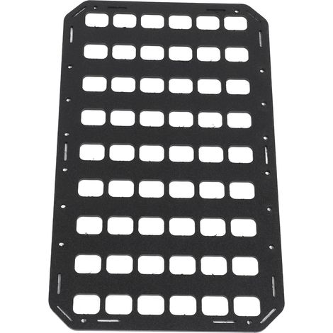 Panneau MOLLE rigide en PP pour sac à dos, organisateur portable d'équipement avec poignée de transport et bandoulière pour pochettes, noir. (1/5)