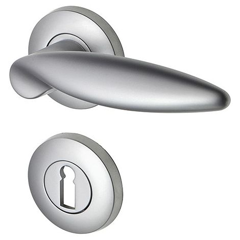 Pomo puerta WC,Padua con roseta,Velou.chr. (1/2)