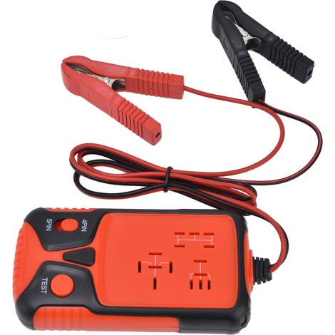 Testeur de relais multifonctionnel portable résistant aux hautes températures, détecteur de relais de batterie 12 V pour voiture (rouge) (1/5)