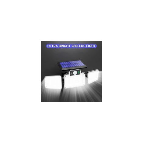 Projecteur de sécurité extérieur avec détecteur de mouvement, alimentation solaire, indice d'étanchéité IP65, (1/3)