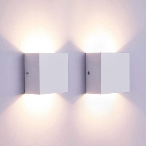 Applique a LED, applique da interno con luce superiore e inferiore, applique moderne, nere, 7W in alluminio. (1/5)
