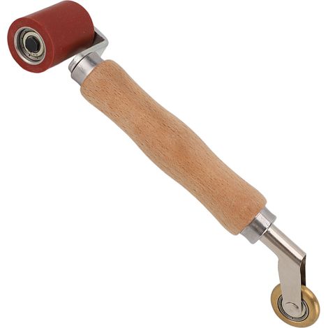 Rouleau presseur à main roue laiton joint silicone soudure résistant chaleur membrane étanche PVC (1/5)