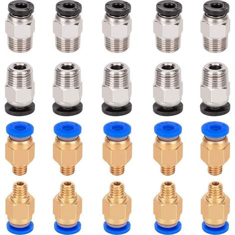 10 raccordi pneumatici PC4-M6 e 10 raccordi pneumatici PC4-M10 (1/4)