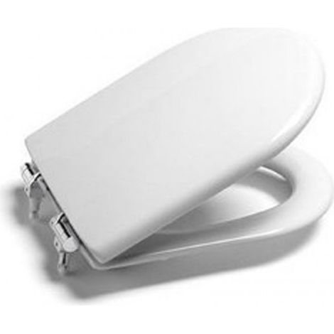 Tapa y asiento Roca Meridian color blanco caida amortiguada