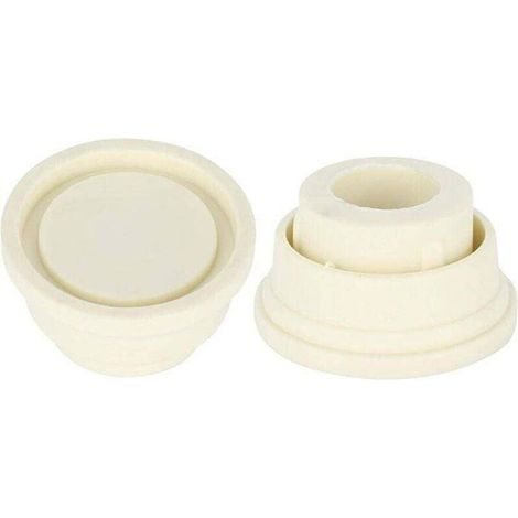 Tampon D'échelle De Piscine 2 Pièces Embouts D'échelle pour Piscine Creusée Ensemble De Pare-Chocs en Caoutchouc Blanc (1/4)