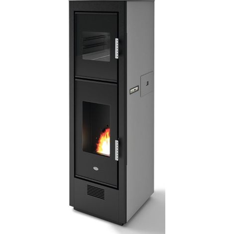 Eva Calòr Horno De Pellet Ventilado Con Conducto BISCOTTO 901671500 Aluminio/Acabado Negro (1/4)