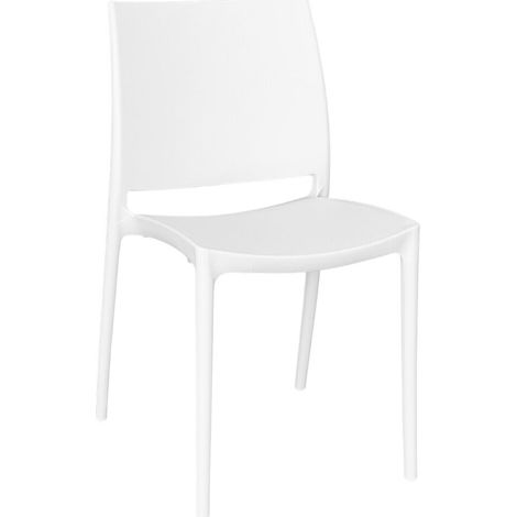 Chaise Altea en plastique blanc, modèle confort
