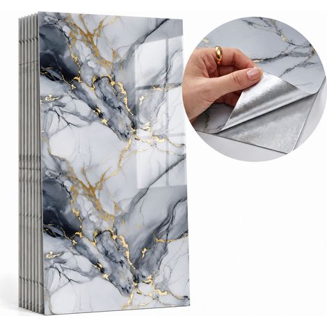 Brstheco Panneaux Décoratifs PVC Autocollants 60x30cm 20 Pièces