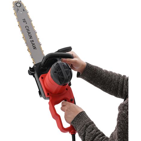 Tronçonneuse électrique filaire 2000 W pour bois de chauffage, guide-chaîne 40 cm, tronçonneuse de coupe pour élagage, ébranchage et abattage de petits arbres, outil de jardinage (1/5)