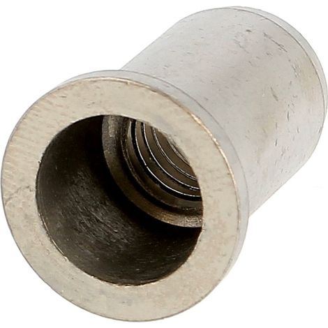 RIVKLE® Tête Plate Fut Cyl.Ouvert M6 Inox Ep.3 A 4.5 (1/2)