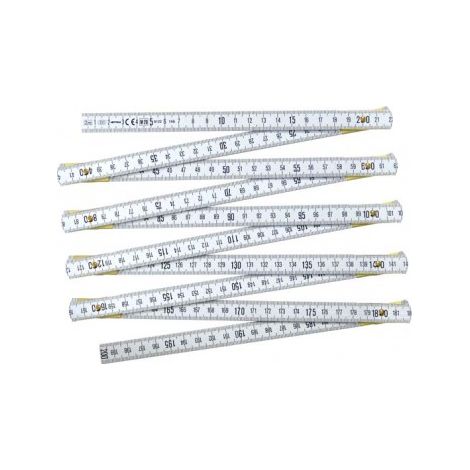 JOUANEL - Mesure pliante en Dural, graduation ineffaçable 2 M, finition métal - Réf: MA2 - 2 m