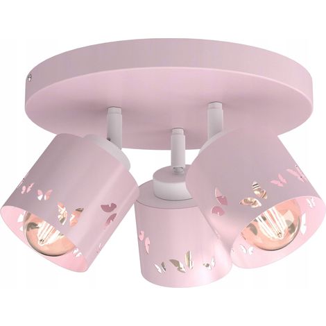 LAMPADA DA SOFFITTO PER BAMBINA LAMPADARIO DA SOFFITTO LED E27 ROSA (1/5)