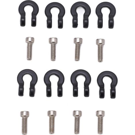 8 pièces Crochet de Remorquage Métallique pour Pare-chocs Avant/Arrière, Accessoire Attelage 1/24 Voiture RC (1/5)