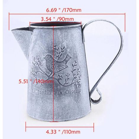 Pot de jardinage en forme de seau support fleurs (1/5)