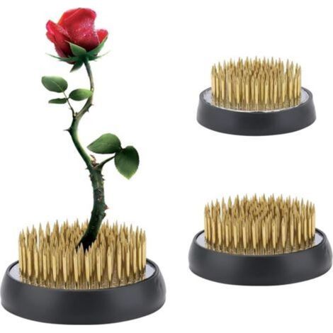 2 Piezas Ikebana Kenzan Ronde, Fleur de Kenzan Fixé, Grenouille de Fleurs, Floral Pin Hodler, 2 Tailles, avec Joint en Caoutchouc, pour Maison, Salon de Thé, Magasin de Fleurs (4cm 5cm) (1/5)