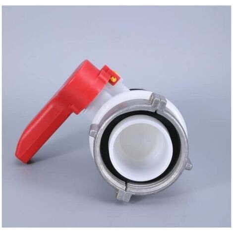 NALOOKAMIC Vanne à bille 1000L, Vanne papillon dn50 avec écrou flottant 75mm en aluminium pour cuve 1000 litres IBC,Robinet à tournant sphérique résistant aux acides et aux alcalis (1 pièces)