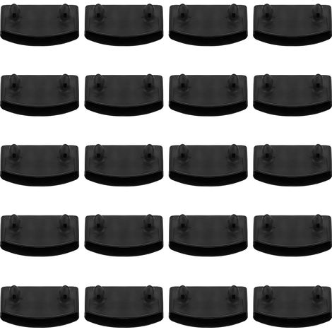 20 Pcs Capuchons Lattes pour Sommier, Supports pour Sommier à Lattes de lit, Accessoires de literie, Embouts Lattes pour Sommier Pour les lits en métal, les lits superposés(noir) (1/5)