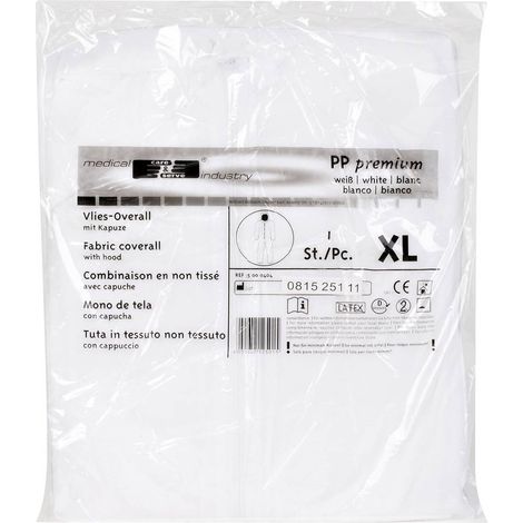 Söhngen 1005076 Tuta di protezione monouso XL Taglia: XL Bianco (1/2)
