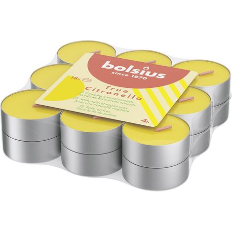 True Citronella bougies à chauffe-plat pack de 18