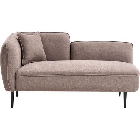 Linksseitige Chaiselounge CHEVANNES Stoff Hellbraun (1/5)